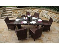 Baidani Rattan Garten Sitzgruppe Elegancy Select - Braun meliert (Braun)