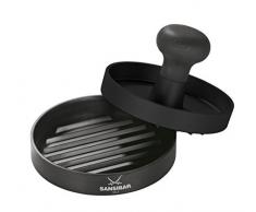 Rösle 43473 Burgerpresse Sansibar, schwarz, 11,5 x 11,5 x 8 cm