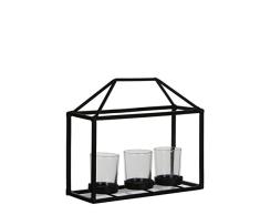 Mica decorations 1003896 Teelicht Marley, schwarz