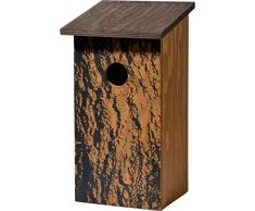 dobar 11015e Klassischer Nistkasten mit Baumrinde-Aufdruck Quercus robur, Meisenkasten zum Aufhängen, 15.5 x 14.5 x 30 cm, Motiv: Einheitsgröße, Eiche