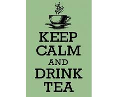 Schatzmix Keep Calm and Drink Tea Metal Sign deko Sign Garten Blech