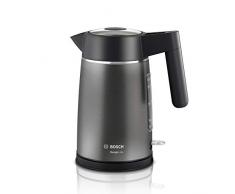 Bosch DesignLine Wasserkocher TWK5P480, 1,7 Liter, extra groÃe Wasserstandsanzeige, 2400 Watt, Edelstahl/schwarz