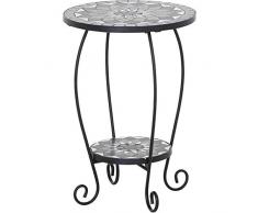 Siena Garden Como Blumenständer, matt-schwarz/dunkelgrau