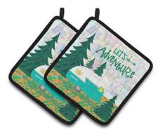 Caroline s Treasures Let s Adventure glamping Trailer Paar Topflappen vha3003pthd, 7.5hx7.5 W, multicolor