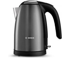 Bosch TWK7805 Wasserkocher aus Edelstahl, 2200 W maximal, 1,7 L, Dampfstopp-Automatik, anthrazit/schwarz