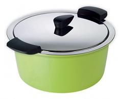 KUHN RIKON 30741 Thermokochgeschirr HOTPAN Kochtopf mit Deckel, grün, 2 Liter, 18 cm, dampfgaren, warmhalten, induktionsgeeignet, spülmaschinengeeignet, Edelstahl