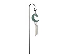 NATURES MELODY - Ornament Klangspiel Gartenstecker MOND, ca. 18 Zoll / ca. 45 cm