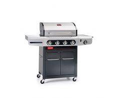 Gasgrill-wagen mit Deckel und Grill-thermometer leistugsstark 14 kW