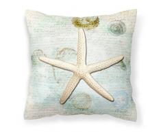 Carolines Treasures SB3036PW1414 Dekokissen, Seestern, Leinenstoff, groß, Mehrfarbig