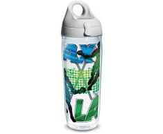 Tervis 1206875 Lacrosse Logo Wasserflasche mit grauem Wasserbaddeckel, 680 ml, transparent