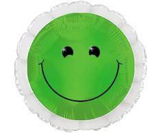 CTI 114183 Folienballon, Smiley, 43,2 cm, Grün
