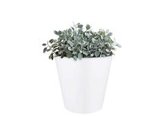 elho pure Straight Round 50 Pflanzentopf – Runder Blumentopf in Weiß – Moderne Dekoration für den Innen- und Außenbereich – Ø 50 x H 51 cm