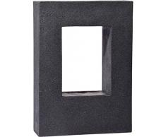 dobar Großer Design Garten-Brunnen mit Pumpe und LED´s, Polyresin, grau-schwarz, 54.5 x 19 x 76 cm, 96110e