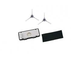 Rowenta ZR177001 Seitenbürsten- und Filter-Set 3-teilig, Original-Ersatzteil passend für Explorer 80 Saugroboter