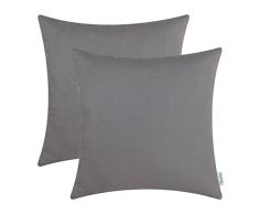 Kissenbezüge, Kissenhülle CaliTime 2 Stück Kissen Werfen Kissen Abdeckungen Fälle Schutz Muscheln zum Couch Sofa Schlafzimmer Zuhause Weihnachten Dekor (45cm X 45cm)