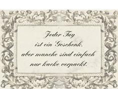 Schatzmix Jeder Tag ist EIN Geschenk.kakcke verpackt! Lustig spruche Metal Sign deko Schild Blech Garten