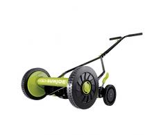 Sun Joe MJ503M Manueller Rasenmäher, 14 Zoll, Quad Rad, 9 Positionen
