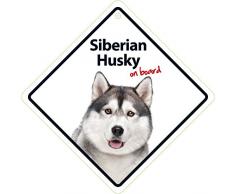 Magnet & Stahl Sibirischer Husky On Board Tierschild