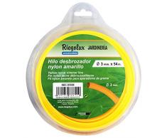 Riegolux 107638 Rasentrimmer, Nylon, rund, Gelb, 3 mm x 54 m