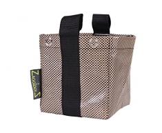 Zigg-Zagg Blumenampel Pflanzgefäß Wandtopf Pflanztasche, 19 x 19 x 20 cm, taupe/braun