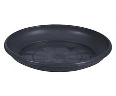 greemotion Untersetzer Harmonie, Farbe Anthrazit, Blumenuntersetzer rund, Pflanztopf-Untersetzer aus Kunststoff, Maße: ca. 25 x 25 x 3 cm