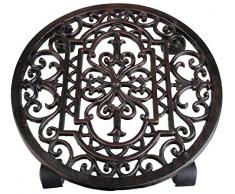 Esschert Design Pflanzenroller, Blumenroller im Antik Stil, rund, Ø ca. 29 cm