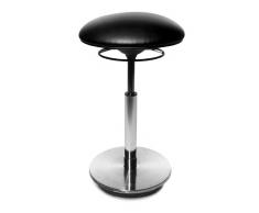 Topstar ST79S10 Drehhocker Sitness 27 / Bezugstoff schwarz / Fussplatte Holz mit Edelstahlabdeckung
