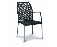 Best 28010151 Stapelsessel Domino mit Armlehne, schwarz