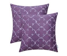 Kissenbezüge, Kissenhülle CaliTime 2 Stück Kissen Werfen Kissen Abdeckungen Fälle Schutz Muscheln zum Couch Sofa Schlafzimmer Zuhause Weihnachten Dekor (45cm x 45cm)