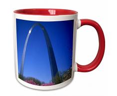 3dRose 259555_5 Mug Becher, keramik, rot/weiß