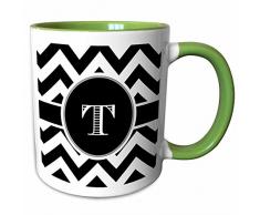 3dRose 222082_7 Mug Becher, keramik, grün/weiß