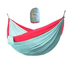 Vivere PAR255 Hängematte Nylon Doppel, Celeste/Rose