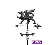 A. Perry PY0815 Wetterfahne Drache, 52 x 18 x 42 cm, mit Gartenstecker