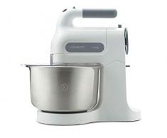 Kenwood HM 680 Handmixer Chefette inkl. Edelstahl Rührschüssel, Rührständer, 350 Watt, 3 Liter, weiß