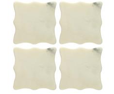 Thirstystone nm020 Shield Marmor Untersetzer (4 Stück), weiß