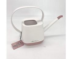LECHUZA YULA Gießkanne, Hochwertiger Kunststoff, Weiß/Pearl Rose, 1,7 l Fassungsvermögen, Mit Tropfschutz, 13890
