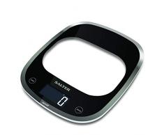 SALTER Curve digitale Küchenwaage, Schlankes Glasdesign, Elektronische Küchenwaage, Max Traglast bis zu 5kg, Messen Sie Flüssigkeiten in ml oder fl. Oz