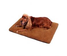 MYANIMALY LAMA Haustiermatte, Hundematte, Katzenmatte, Hundebett, Schlafplatz für Hunde und Katzen, vielseitige Liegematte für kleine Vierbeiner. , Farbe:Brown, Größe:L - 100 x 70 cm