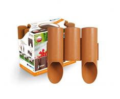 Cellfast Gartenpalisade, Rasenkante 3 MAXI holzdekor für eine einfache Zusammenstellung von mehreren Formen geeignet 24,2cm X 2,1m, 34-013