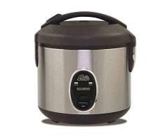 Solis Reiskocher, Weißer/brauner Reis, Warmhaltefunktion, 4 Tassen Reis, 0,8 Liter, Inklusive Messbecher und Schöpflöffel, Rice Cooker Compact (Typ 821)