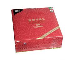 Papstar, 50 Servietten ROYAL Collection 1/4-Falz 40 cm x 40 cm bordeaux Casali, #84880