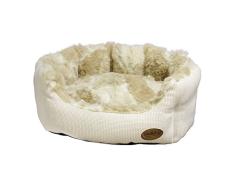 Nobby Komfortbett oval Berko, Creme, 55 x 50 x 21 cm