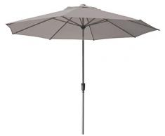 Dehner Sonnenschirm Milos, Ø 300 cm, Höhe 261 cm, Aluminium/Polyester, beige