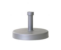 greemotion Sonnenschirmständer - Schirmständer für Sonnenschirm rund - Balkonschirmständer aus Beton & Kunststoff, 25kg - Sonnenschirmfuß silber für Balkon, Garten & Terrasse