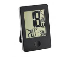 TFA Dostmann Pop Funk-Thermometer, Außen- oder Innentemperatur in Großformat, Anzeige der Uhr