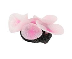 sourcingmap Silikon Aquarium Künstliche Unterwasser Coral Dekoration, 5 cm hoch, pink