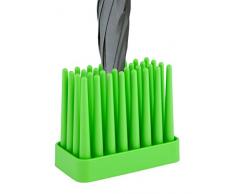 PRATO Design Regen-Schirmständer, robust, rutschfest und platzsparend, geeignet für 8 Stockschirme, lime