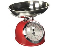 G3Ferrari G2000302 Mechanische Küchenwaage, 5 kg, rot