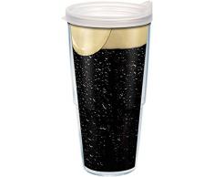 Tervis 1211953 Dark Brew Tumbler mit Wickel transparenter Deckel 24 oz - Tritan farblos