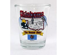 Oklahoma Schnapsglas mit Landkarte